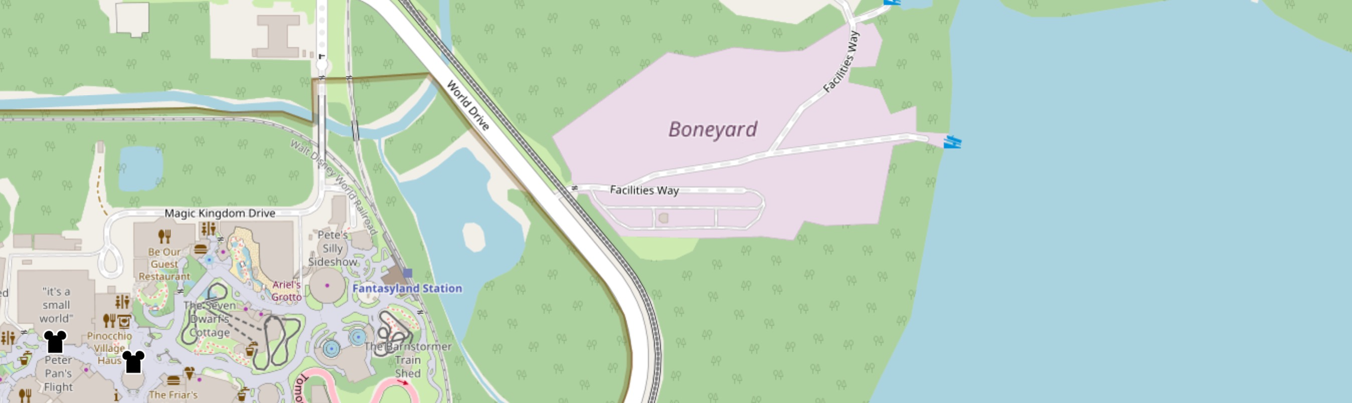 Screenshot of Death Tour map showing boneyard.